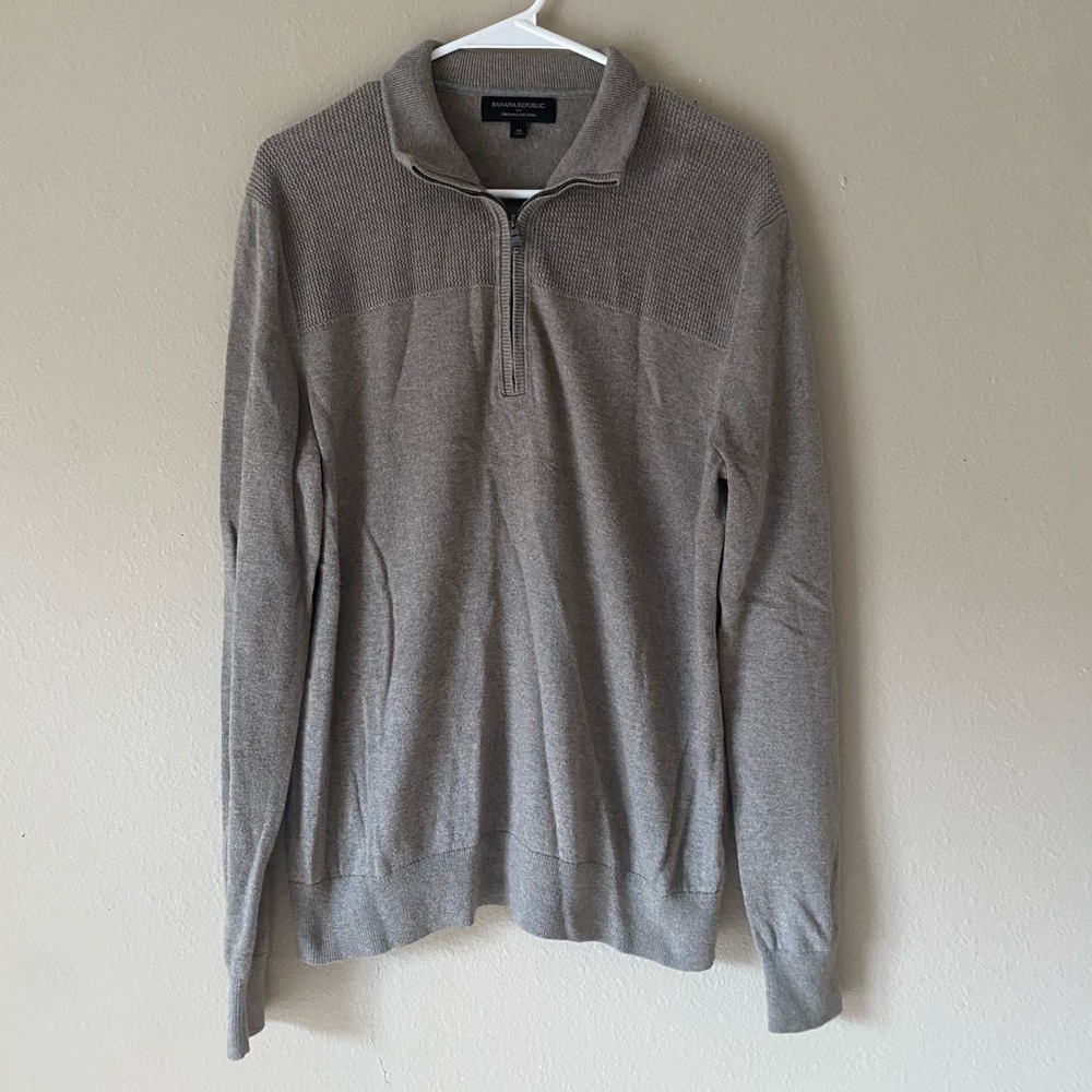 Banana Republic Premium Luxe Yarn Zip Up Sweater